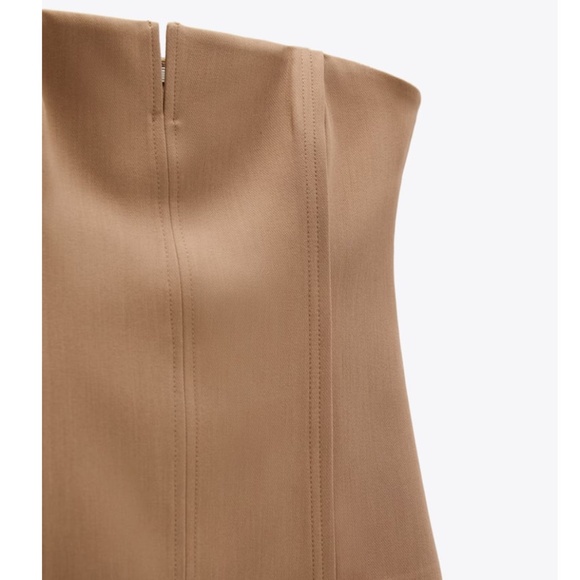 ZARA SEAMED BUSTIER TOP NWT - Picture 4 of 7